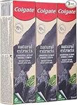 Colgate Natural Extracts Activated Charcoal + White Mint Toothpaste, 75 ml - Pack of 3