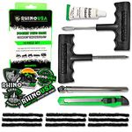 Rhino USA Tyre Repair Kit (Compact Set) - Complete Car Tyre Repair Kit for Plugging a Tubeless Flat Tyre on the Go - Emergency Tyre Repair Kit for Cars UTVs, ATVs, Motorcycles, Trailers Etc