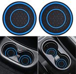 Auprite Non-Slip Anti Dust Mats - 2 Pack 2.75 Inch Diameter Universal Auto Anti Slip Cup Holder Insert Coaster, Durable, Suitable for Most Car Interior(Blue)