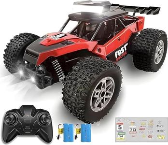 KINSAM Macchina Telecomandata per Bambini,1:20 Auto Telecomandata con Luci,20km/h Pieno Acceleratore Proporzionale Macchina Radiocomandata con 2 Batterie 60Min Play,Monster Truck per 6-16 Anni Regalo