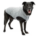 Kurgo Core Dog Sweater, Knit Dog Sweater with Fleece Lining, Cold Weather Pet Jacket, Zipper Opening for Harness, Adjustable Neck, Year-Round Sweater for Large Dogs (Heather Black, Large)