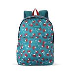 Lavie Sport Tinybloom 18L Printed Casual Backpack |Daypack|School Bag for Girls (Teal)