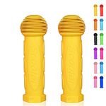 OTFAITP Scooter Grip Handlebar 1 Pair Bicycle Grip Fit for 2-3-4 Wheels Kid Kick Scooters,Children Bike,Rocking car,Drifting Scooter,Swing Scooter,Push Cart (Yellow)