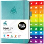 Clever Fox Planner – Undated Weekly & Monthly Planner to Increase Productivity, Time Management and Hit Your Goals – Organizer, Gratitude Journal – Start Anytime, A5, Lasts 1 Year, Aquamarine (Weekly)