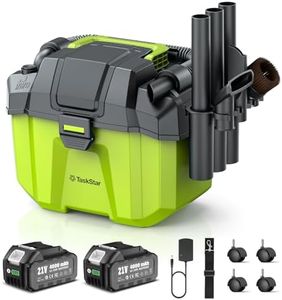 Cordless Shop Vac, 2x4.0Ah Battery Powered Shop Vac - 2.6 Gal Cordless Shop Vacuum Wet and Dry with HEPA Filter, Shoulder Strap & Accessory Storage Holder, Portable for Garage, Car, Workshop & Stairs