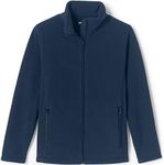 Lands' End School Uniform Kids Coed Midweight Fleece Jacket Classic Navy Kids Medium