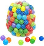 Plastic Ball Pit Balls 100 Pc. Crush Proof Balls - Bright Vibrant Colors for Baby Kid and Toddlers, for Ball Pit, Play Tent, Kiddie Pool, Bounce House and Playpen.