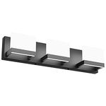 Tipace Black LED Vanity Lighting Fixture Modern 3 Lights Vanity Lights for Bathroom Black Bathroom Wall Light Fixtures 6000K