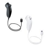 Classic Nunchuck Controller for Wii Wii U Black & White Color.