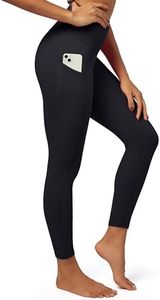 IUGA Fleece Lined Leggings with Pockets for Women Thermal Leggings for Women High Waisted Yoga Pants Winter Workout Leggings Black