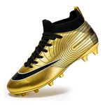 Roniluu Soccer Cleats Mens,Professional Youth Soccer Boots,Unisex Football Boots Women Girls Gold