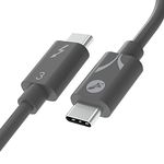 SABRENT USB c Thunderbolt 3 Cable 100W (Intel Certified) 40Gbps, USB-C tb3 for a Super Fast Transfer and Charging, Docking Station, Laptops, MacBooks, Galaxy S22 S21 S20, and More, 20cm (CB-T320-GRY)