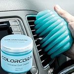 COLORCORAL Cleaning Gel for Car Universal Gel Cleaner Auto Detailing Car Vent Keyboard Cleaning Putty Car Interior Cleaner Dashboard Dust Remover Putty Auto Duster Wipes Swaps Cleaning Kit 160G