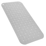 Rubber Bath Mat VELOVYO Non Slip Bathtub Mat Soft Baby Tub Mat Comfortable Bathroom Mat Antislip Shower Mat Grey