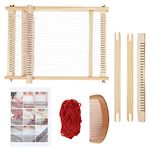 JMIATRY Weaving Loom Kit for Adults Beginners, 40x30cm Weaving Frame Loom, Multi-Craft Wooden Large Lap Frame Knitting Weaving Loom DIY Hand-Knitted Woven Set