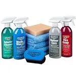 Aero Cosmetics Complete Car Care Kit - Wash Wax All, Interior Cleaner, Tire Soap, Rubber Conditioner, Aircraft Grade & Quality for Your Car, Boat & RV