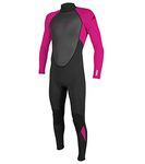 O'Neill Wetsuits Girl Reactor II Back Zip Full Wetsuit, Berry, 10 Years