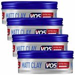 VO5 Extreme Style Matt Clay Extra Hold For Sculpted Texture And Choppy Matt Finish All Day Hold, 75 ml (Pack Of 4)