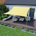 HOMPER Sun Shade Sail Waterproof Rectangle 2x3m, 95% UV Block Garden Sunscreen Awning Canopy with Free Rope, Breathable Patio Sail pergola for Outdoor Party