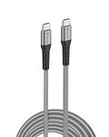 RAEGR RapidLine 150CC USB 2.0 Type C- C Cable 60W PD Fast Charging Compatible with iPhone 16/15 Series, MacBook, iPads, Laptops, Galaxy S24 / S23 / S22 Series/Note 20, Pixel 9/8 Series (2M)