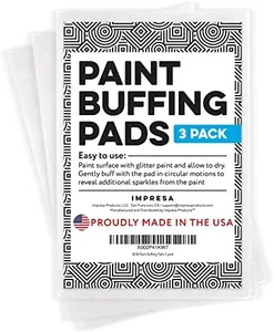 IMPRESA [3 Pack XL Paint Buffing Pads for Glitter Wall Paint - for use with Glitter Paint Additives (4 x 6) Made in the USA