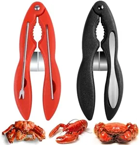 Vodolo Crab Leg Crackers and Tools,2PCS Multifunctional Lobster Crackers and Picks Set Portable Shellfish Crab Claw Cracker Stainless Steel Seafood Crackers & Forks