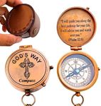 God's Way Compass - Baptism Gifts for Boys, Christian Gifts for Men, Catholic Gifts, Gifts for Teen Boys, Graduation Gifts, Inspirational Gifts for Woman, Sentimental Gifts (I Will Guide You)