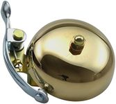 Crane Bell Suzu Brass Bicycle Bell with Steel Band Mount - Gold, 5.5 Cm