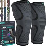 Modvel Knee Braces for Knee Pain Women & Men - 2 Pack Knee Brace for Knee Pain Set, Knee Brace Compression Sleeve, Knee Braces for Knee Pain Meniscus Tear, ACL & Arthritis Pain Relief - Knee Sleeves