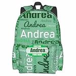 Custom Design Personalized Backpack-Personalized School Backpacks with Name-with Your Own Design Name Text- 17 Inch - Stylish - Waterproof-for Boys Girls for School Camping Travel-(12 Colors)