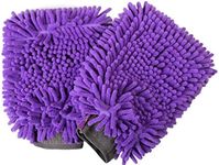 Hertzko 2 Pack Pet Towel Glove Ultra Absorbent Chenille Coral Fleece Material