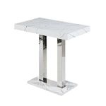 Furniture In Fashion Vida Bar Table Rectangular Breakfast table for kitchen living dining room Multi-purpose Space-saving Easy Assembly 4 to 6 Seater Vida Marble Effect High Gloss W120xD70xH110cm