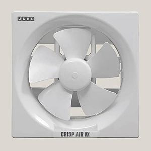 USHA Crisp Air VX 250mm Sweep Size, 345mm Duct Size Exhaust Fan (White) Pack of 1