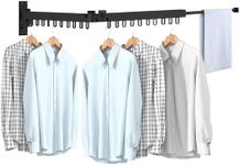 Bakala Wall Mounted Space-Saver, Clothes Drying Rack, Retractable Fold Away Clothes Dry Racks, Easy to Install Design, Balcony, Mudroom, Bedroom, PoolArea(Black)
