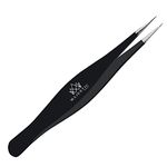 Majestic Bombay Fine Point Tweezers for Women and Men – Splinter Ticks, Facial, Brow and Ingrown Hair Removal–Sharp, Needle Nose, Surgical Tweezers Precision Pluckers best tweezers for chin hair