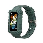 kwmobile Watch Band Compatible with Huawei Band 8 / Band 7 / Band 6 / Honor Band 6 - Strap Replacement Silicone Band - Green