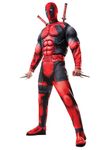 Rubie's 810109XL000 Deluxe MARVEL- DEADPOOL Heroes Adult Fancy Dress, Cartoon, Red, XL