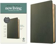 NLT Thinline Reference Bible, Filament-Enabled Edition (Genuine Leather, Olive Green, Red Letter)