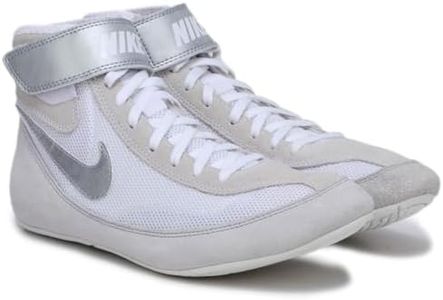 Nike SpeedSweep 7 Men's Wrestling Shoes (366683-100, White/Metallic Silver/Metallic Silver) Size 9