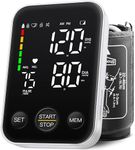 Blood Pressure Monitor Automatic Upper Arm Machine Accurate Adjustable Digital BP Cuff Kit Led Backlit Display 2 Users 240 Sets Memory Includes Storage Bag