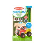 Melissa & Doug Created by Me! Monster Truck Wooden Craft Kit | Easter Basket Stuffers Easy To Assemble DIY Monster Truck Craft Kit For Kids