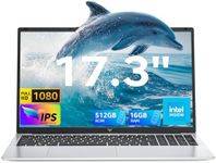 ACEMAGIC 17.3 Inch FHD Laptop with Quad-Core N97 Processor up to 3.6GHz, 16GB RAM DDR4 512GB SSD Notebook Laptops, 1.5w Dual Speakers, HDMI, WiFi 5, BT5.0, 3*USB3.2, Type-C, TF, 6000mAh Long-Battery