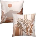 Giwawa Orange Boho Throw Pillow Covers 18X18 Inch Set of 2 Abstract Sunset Decorative Pillowcase Soft Cushion Cases for Bedroom Home Sofa Couch