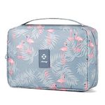 Travel Hanging Toiletry Wash Bag Makeup Cosmetic Organizer for Women Waterproof (A-Flamingo)