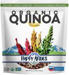 Happy Andes Tri-Color Organic Whole Grain Quinoa Non-GMO, Non Gluten, Ready to Cook Food for Oats & Seeds Recipes, Healthy Meal with Vitamins & Protein, Best Value, 3 lb