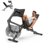 PASYOU Leg Press Machine, Adjustable Weight Bench with Leg Extension Machine, Leg Press Machines for Home Gym, Leg Workout Machine Compatible with 1'' and 2'' Weight Plates