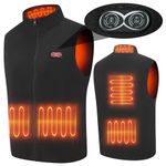 vapesoon USB Rechargeable Heated Vest for Men and Women - Heated Body Warmer with Adjustable 3-Level Temperature for Dog Walking, Skiing, Hiking, and Fishing (Battery Not Included)