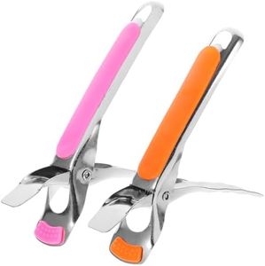 Operitacx 2 Uds Elevador De Bandejas Y Soporte Para Cuencos Cacerola De Acero Inoxidable Sartenes Para Horno Pinzas Para Platos Pinzas Para Sartenes Calientes Pinzas Para Freidora De