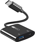 USB C OTG Adapter with Power, 2 in 1 USB C to USB with 60W PD Charging Adapter Compatible with iPad Pro, Dell XPS, Galaxy S21/S20+/Note10, Google Pixel 5/4XL Google Chromecast with Google TV