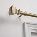 Exclusive Home Curtains Napoleon Curtain Rod and Finial Set, 36"-72", Gold